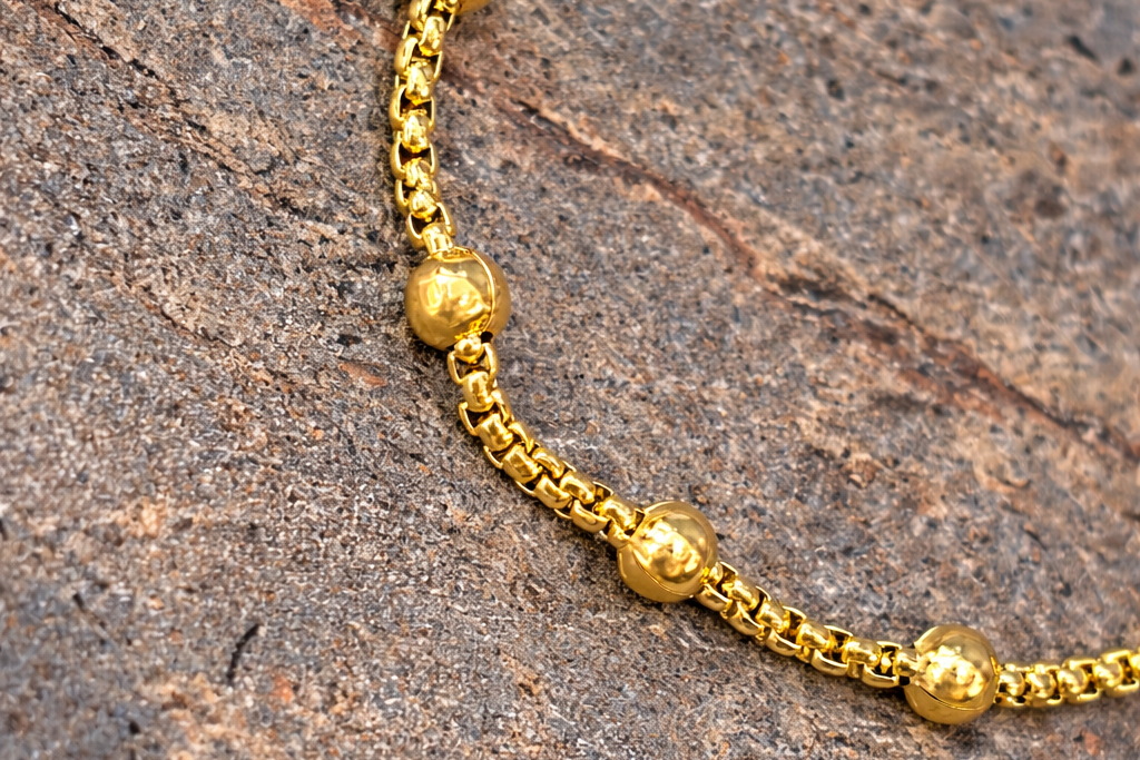 Satellite Bead Bracelet 18K Gold PVD Stainless Steel