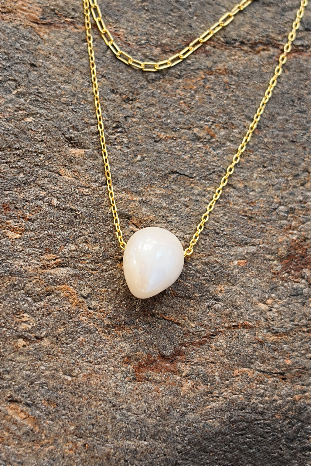 The Isla Layered 14k Gold Plated Pearl Necklace