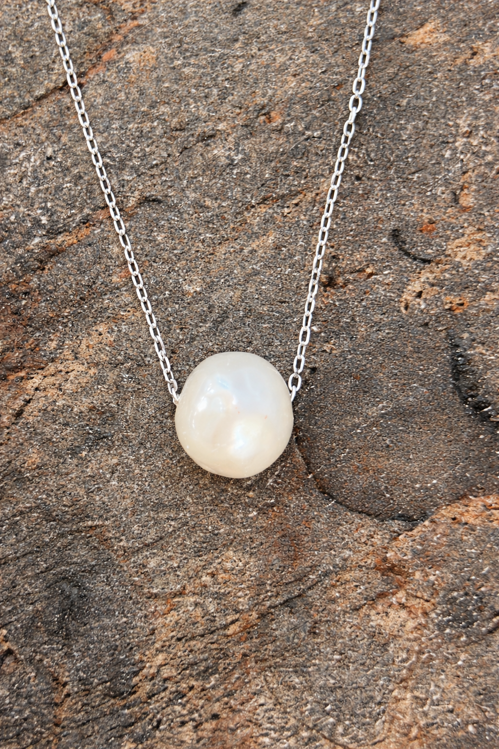 The Isla Layered Silver Pearl Necklace